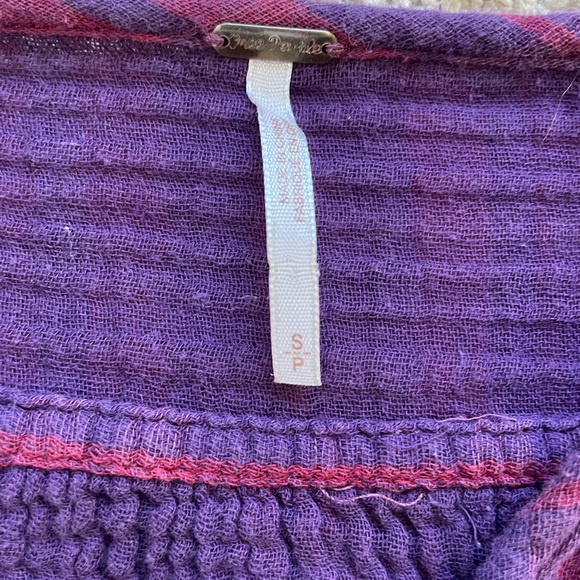 Free People Whistle While You Work Plaid Button Down Tunic Flannel Shirt - Picture 4 of 6